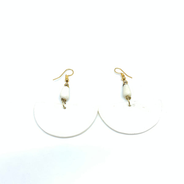 Cow Bone Earrings -Sela White Varation 2