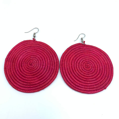Sisal Earrings-Red 8