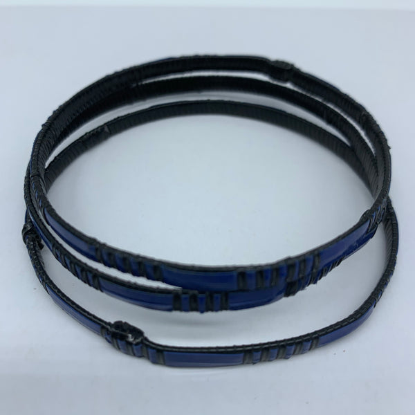 Metal W/ Plastic Bangle-XS Blue Variation - Lillon Boutique