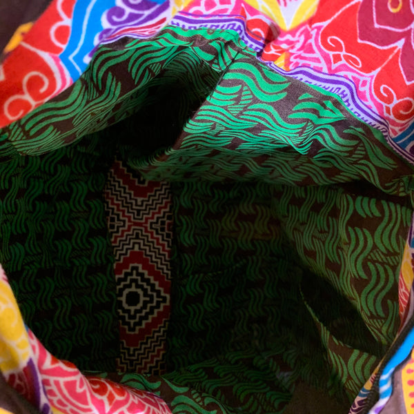 African Print Over Shoulder Bag- Zoba Zoba Multi Colour Variation 2