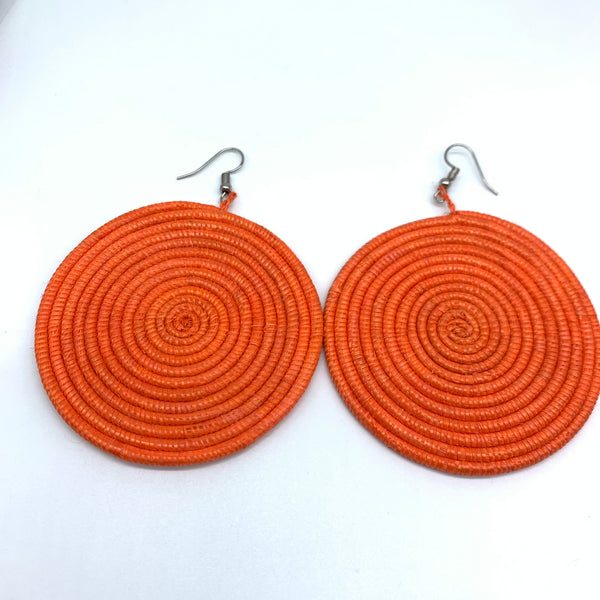 Sisal Earrings-Orange Variation 3
