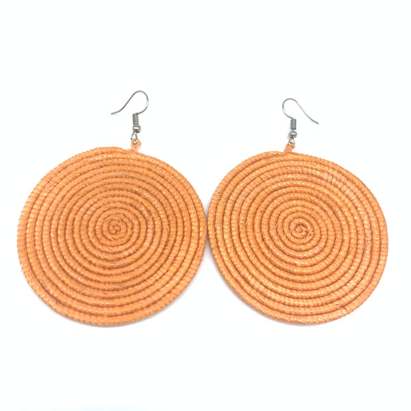 Sisal Earrings-Orange Variation 14