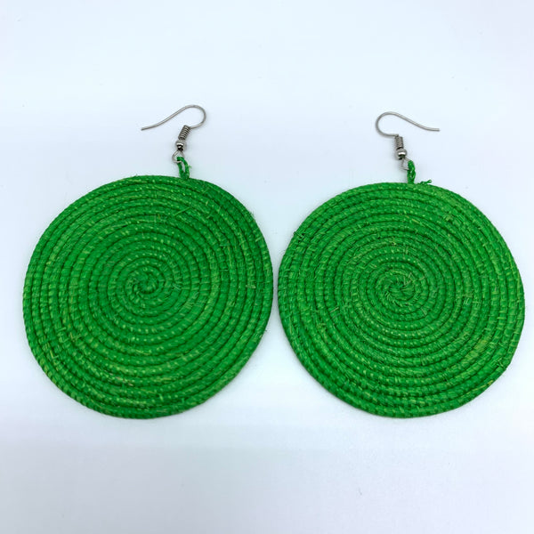 Sisal Earrings- Green 4