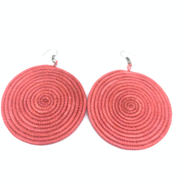 Sisal Earrings-Orange Variation 13