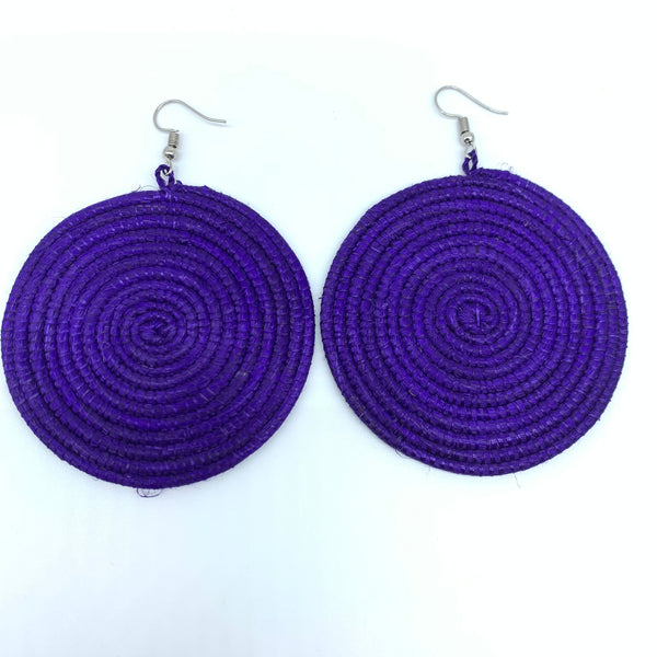 Sisal Earrings-Purple 9