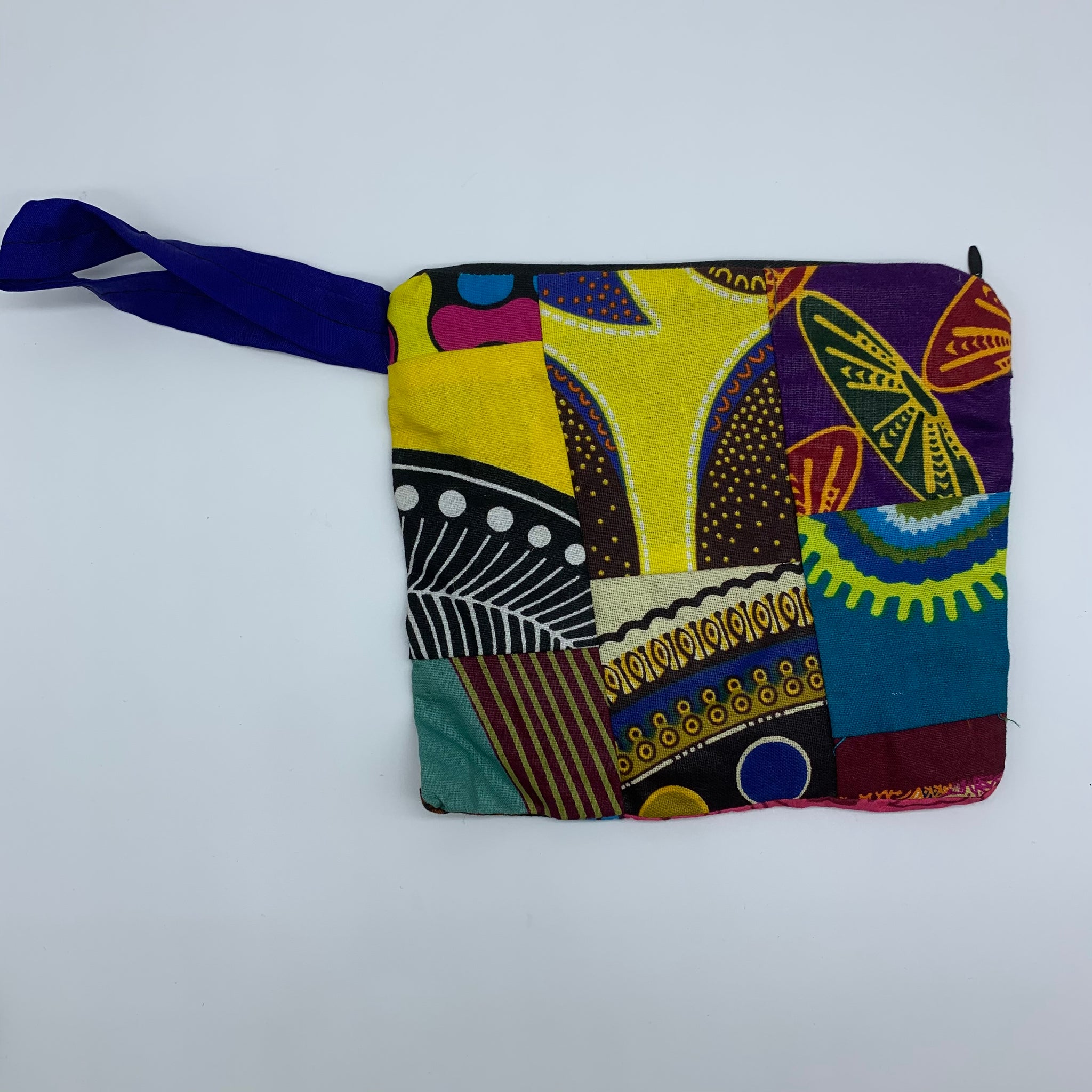 African Print Zoba Zoba Make Up Bag/ Pouch W/Handle-L Multi Colour 1 - Lillon Boutique