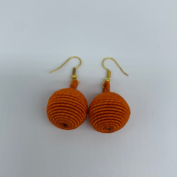 Thread W/Metal Earrings-Orange 2