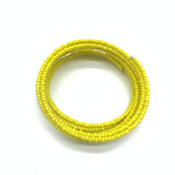 Beaded Coil Bracelet-Yellow 3