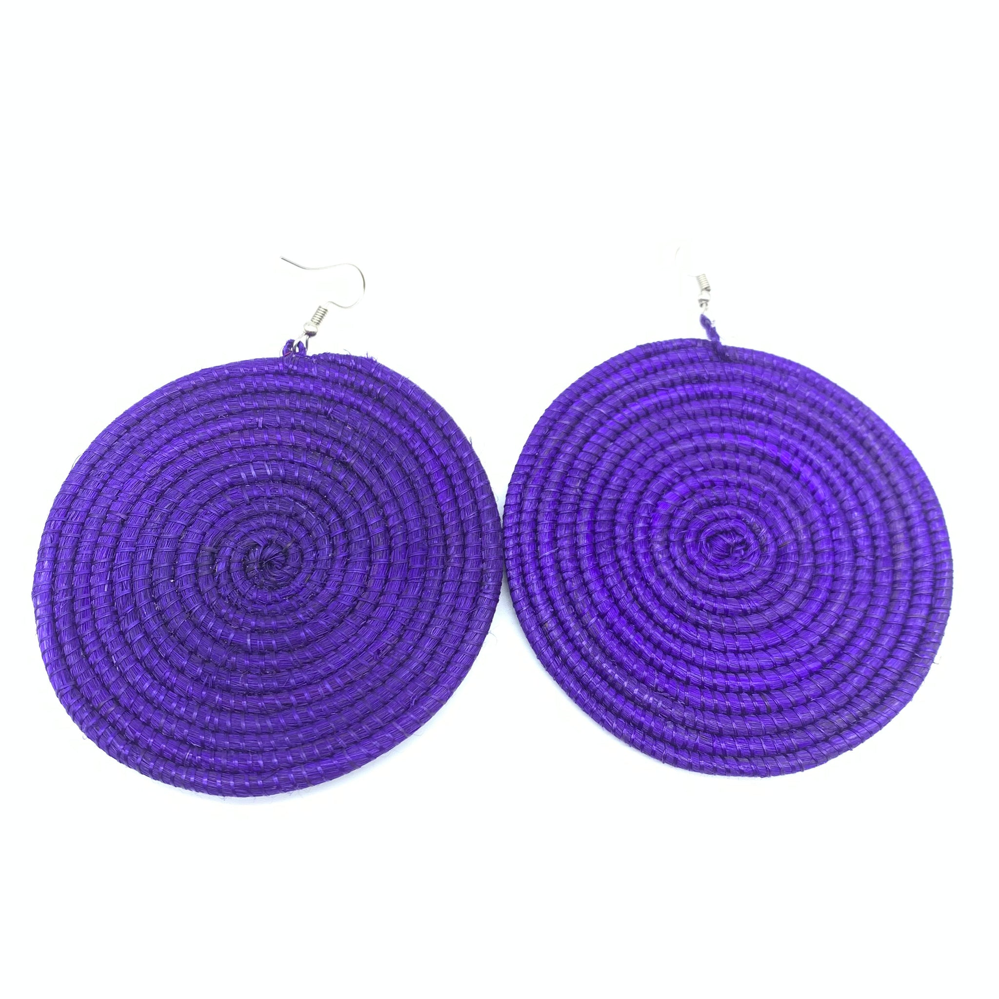 Sisal Earrings- L Purple 2