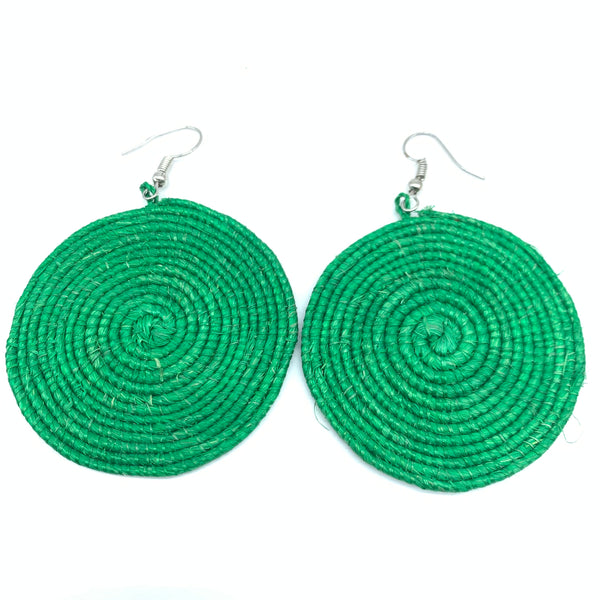 Sisal Earrings- S Green Variation