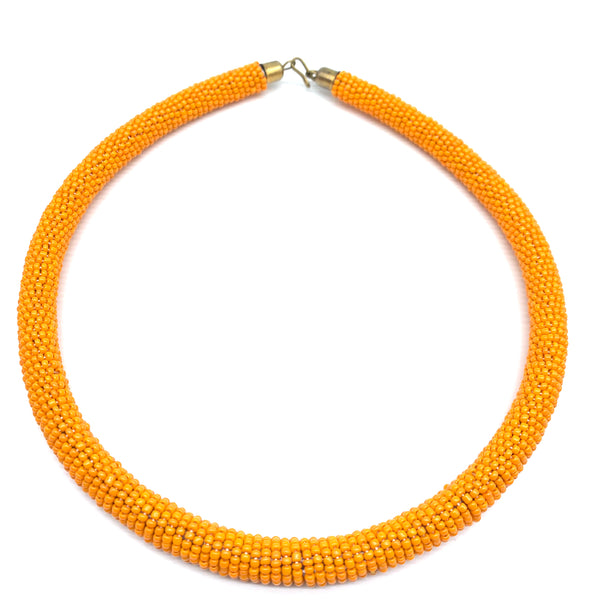 Bead Bangle Necklace-Orange Variation