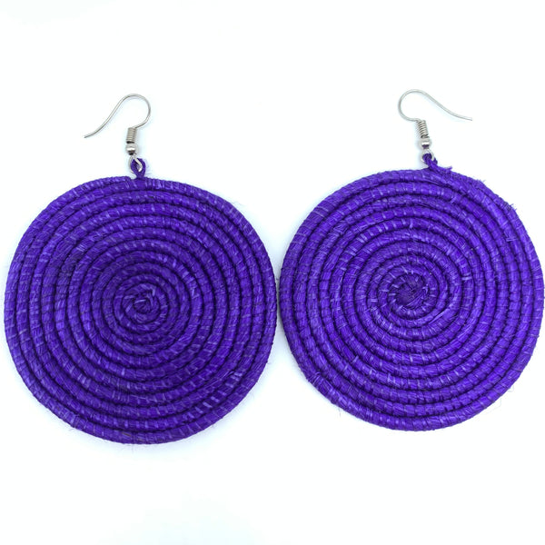 Sisal Earrings-Purple 7