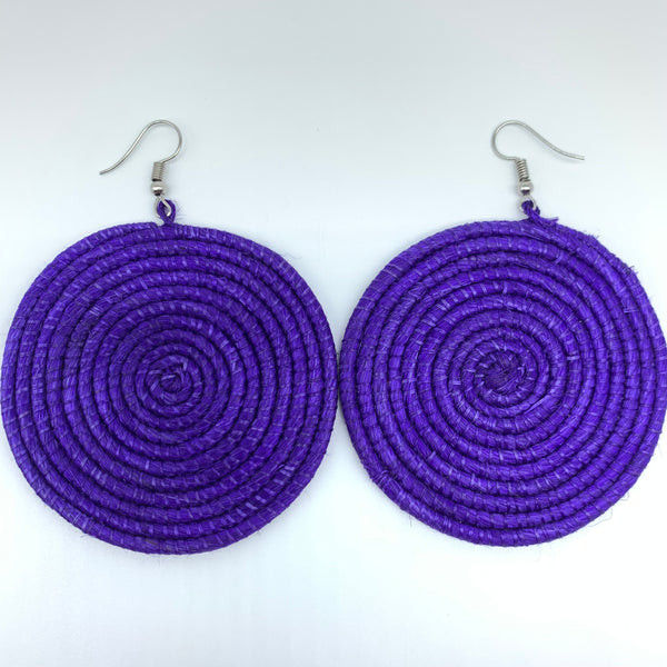 Sisal Earrings-Purple 7