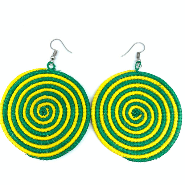 Sisal Earrings- Green 13