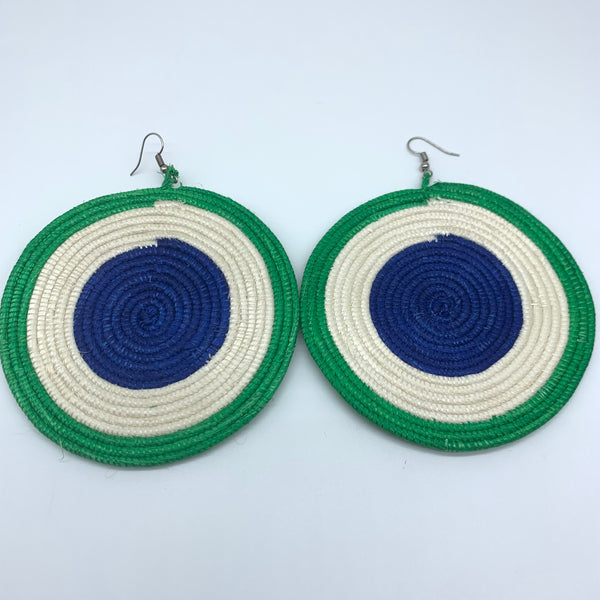 Sisal Earrings- XXL Green