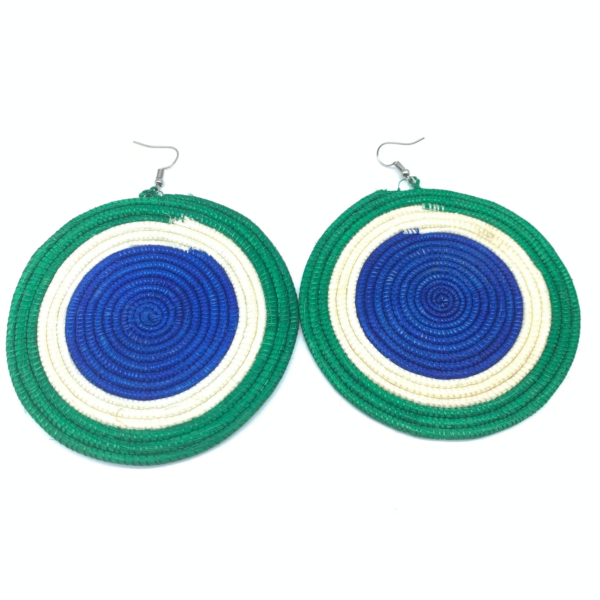 Sisal Earrings- XXL Green 2