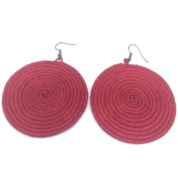 Sisal Earrings-Red 12