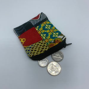 African Print Coin Purse- Zoba Zoba Multi Colour 2 - Lillon Boutique