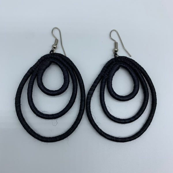 Sisal Earrings- NC Black Variation