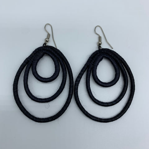 Sisal Earrings- NC Black Variation