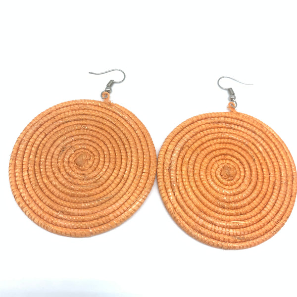 Sisal Earrings-Orange Variation 14
