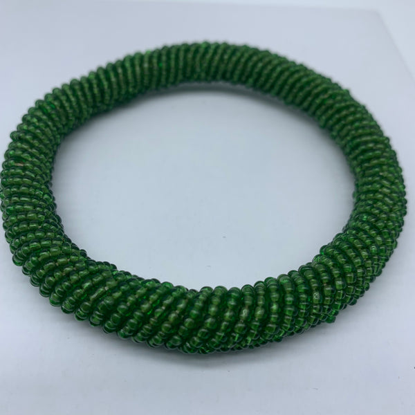 Beaded Bangle-Metallic Green 2 - Lillon Boutique