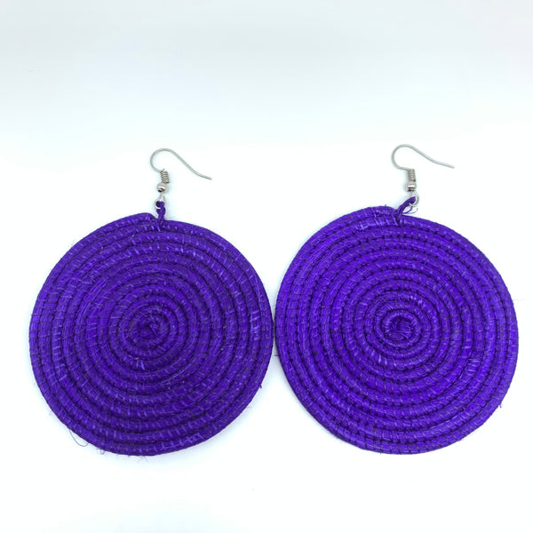Sisal Earrings-Purple 4