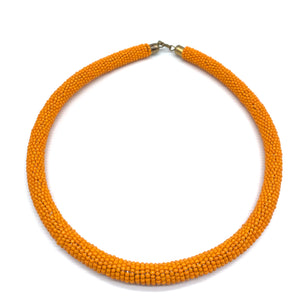 Bead Bangle Necklace-Orange Variation