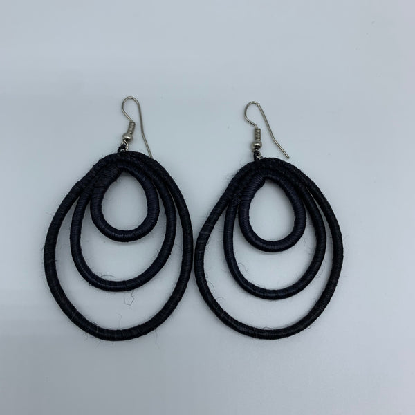 Sisal Earrings- NC Black Variation