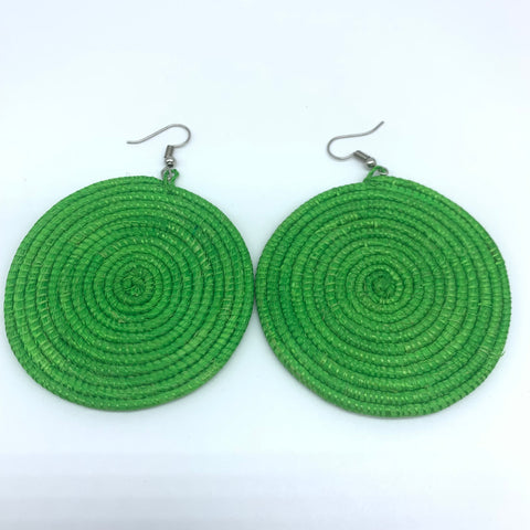 Sisal Earrings- Green 5