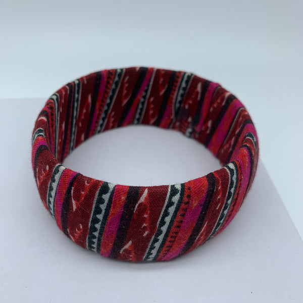 African Prints Bangle-Jumbo Red Variation 3 - Lillon Boutique
