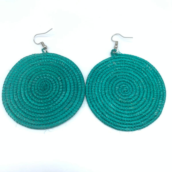 Sisal Earrings- Green 10