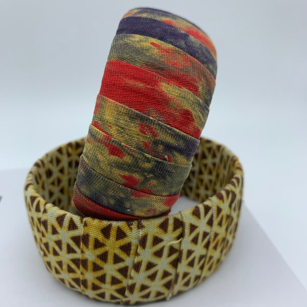 African Prints Bangle-Jumbo Red Variation - Lillon Boutique