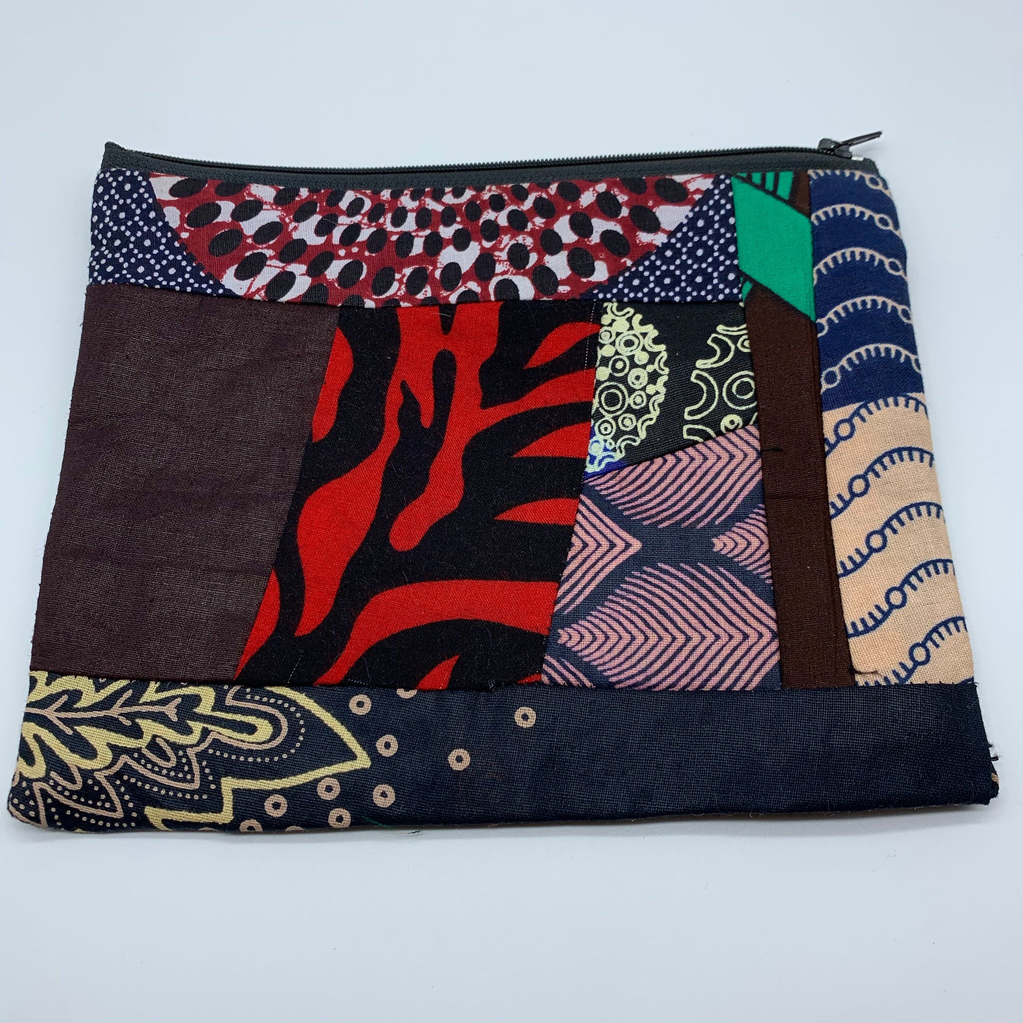 African Print Zoba Zoba Make Up Bag/ Pouch-L Multi Colour 1 - Lillon Boutique