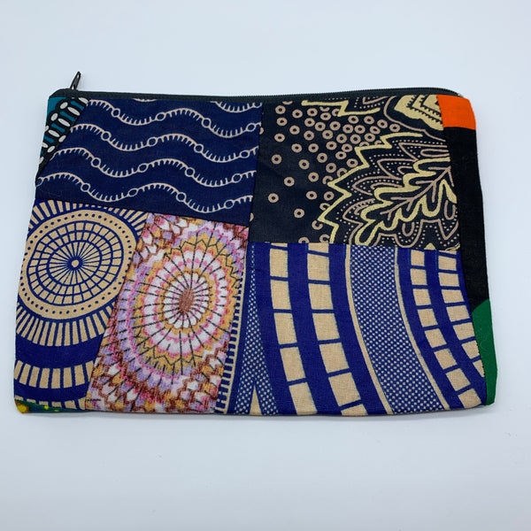 African Print Zoba Zoba Make Up Bag/ Pouch-L Multi Colour 3 - Lillon Boutique