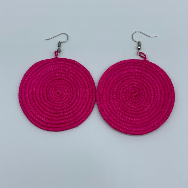 Sisal Earrings-Pink Variation 3 - Lillon Boutique