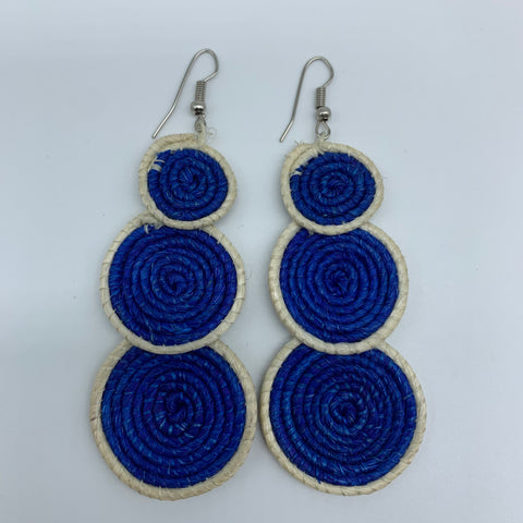 Sisal Earrings- 3C Blue Variation