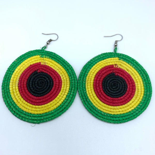 Sisal Earrings- Green 30