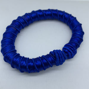 Thread W/Metal Bangle-Blue