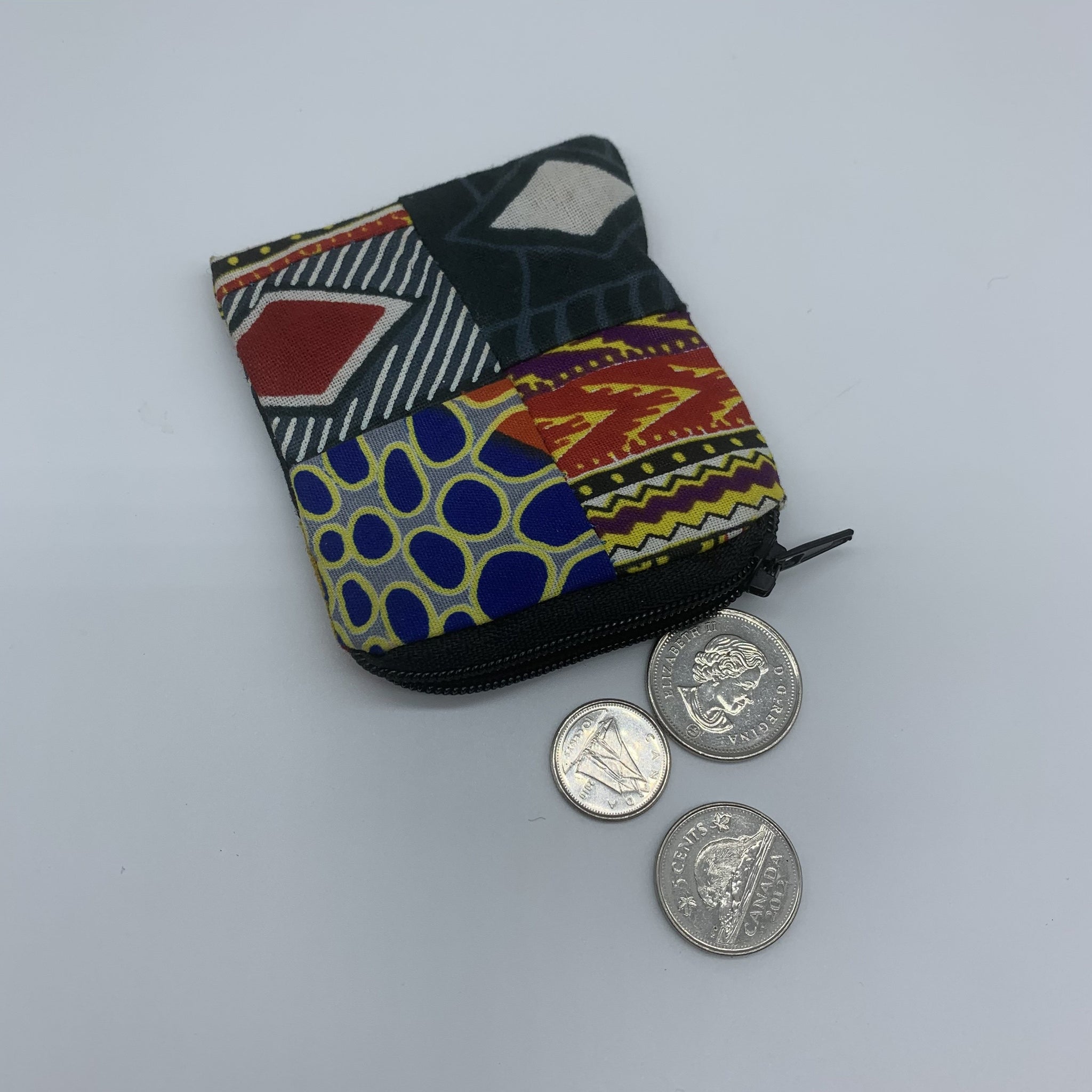 African Print Coin Purse- Zoba Zoba Multi Colour 5 - Lillon Boutique