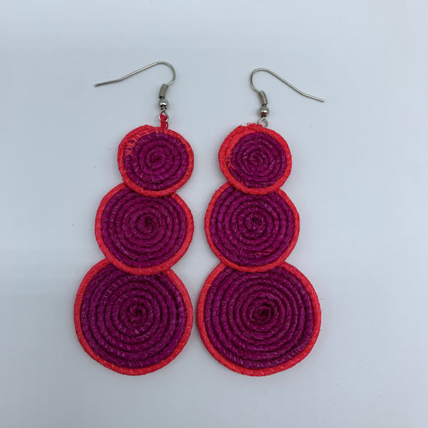 Sisal Earrings- 3C Pink Variation 2