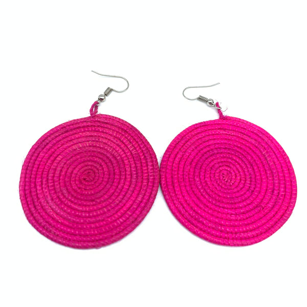 Sisal Earrings-Pink Variation 12