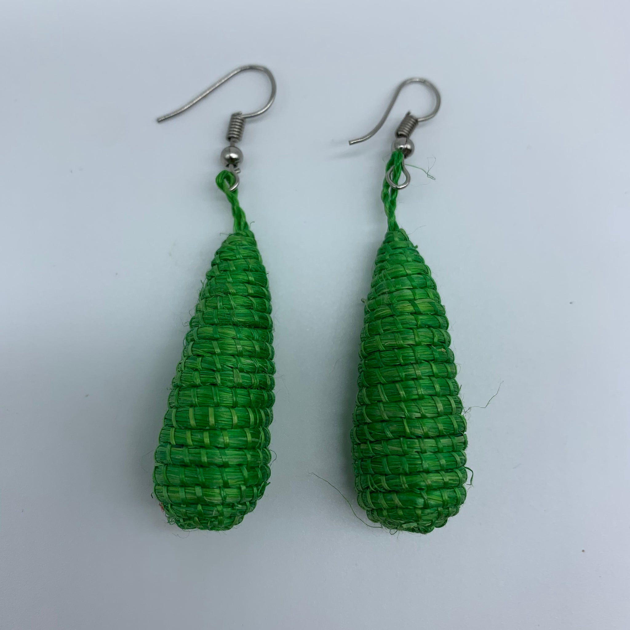 Sisal Earrings- D Green Variation 2