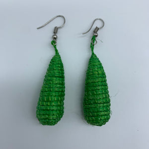 Sisal Earrings- D Green Variation 2