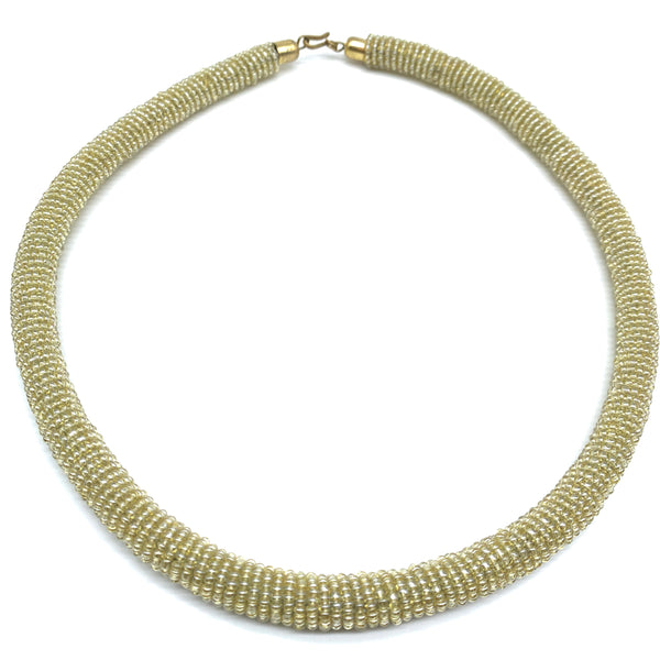 Bead Bangle Necklace- Beige Variation