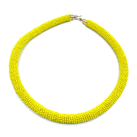 Bead Bangle Necklace-Yellow  Variation