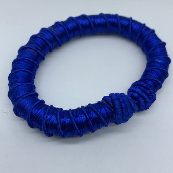 Thread W/Metal Bangle-Blue