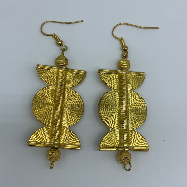 Golden Metal Earrings-Maya