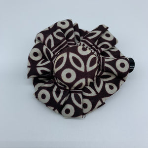 African Print Hair Clip-M Bottle Cap Style Brown Variation - Lillon Boutique