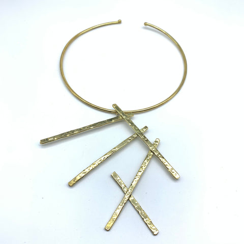 Brass Bangle Necklace-Aya